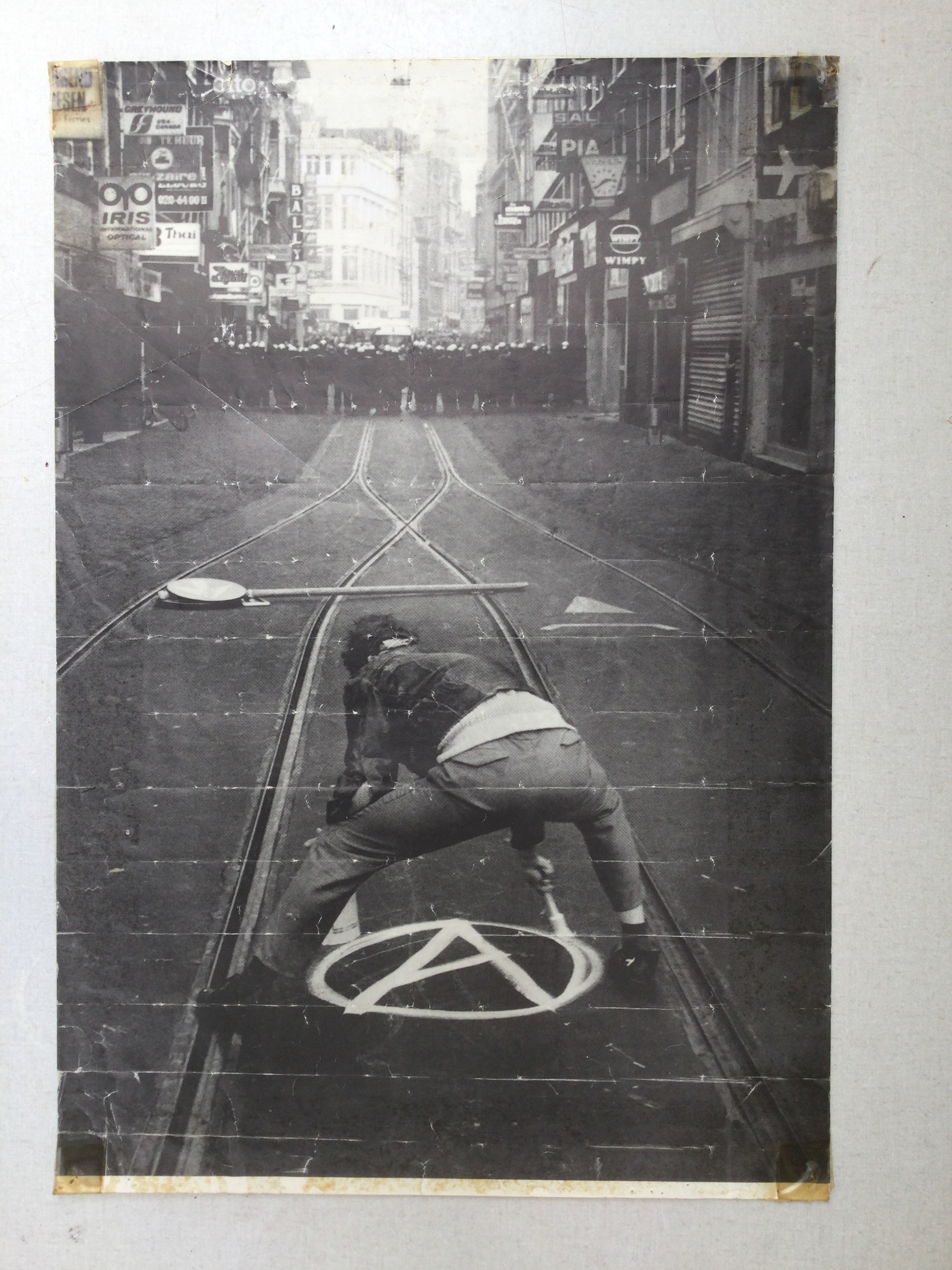 Grafitti voor een politie linie Grafitti voor een politie linie