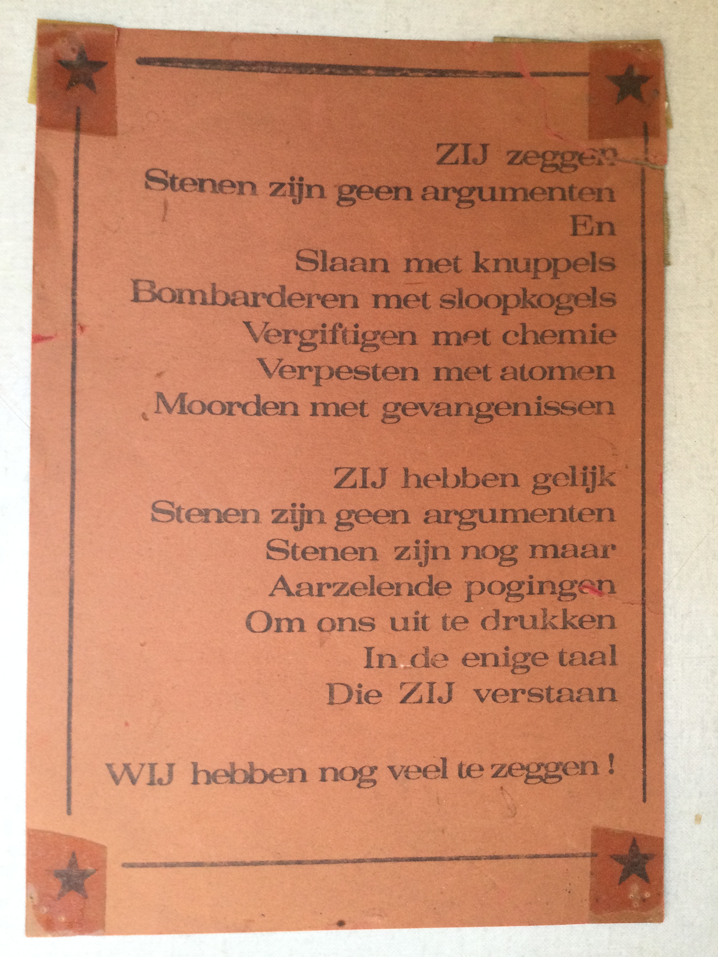 WIJ hebben nog veel te zeggen WIJ hebben nog veel te zeggen